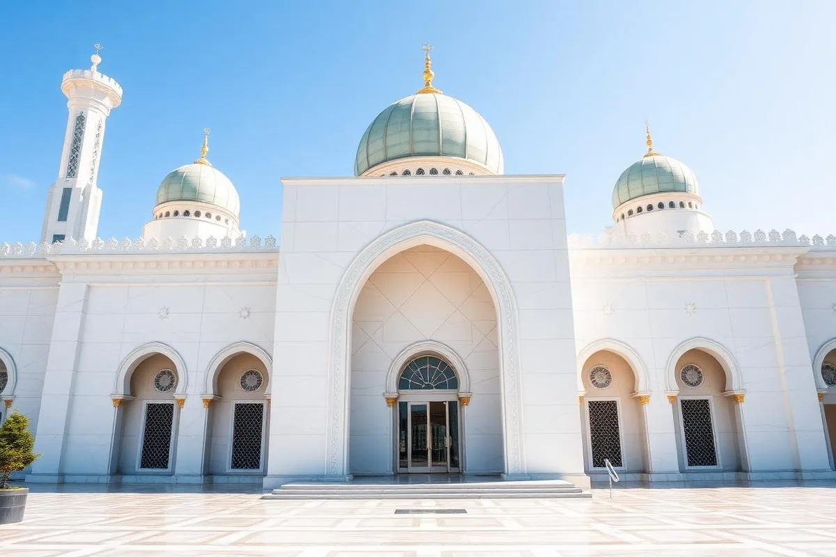 واجهة مسجد نظيفة بمكة المكرمة