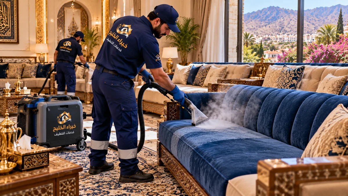 غسيل وتعقيم الكنب والمجالس بالبخار الحار واستخلاص البقع بالطائف