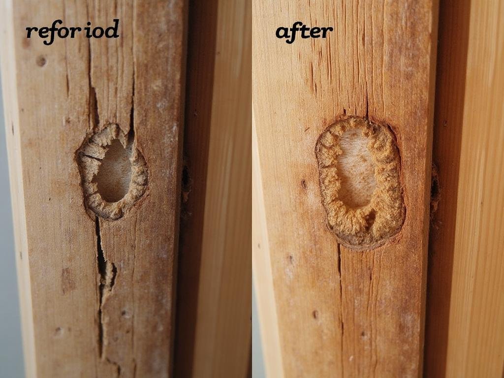 نتائج مكافحة النمل الابيض قبل وبعد - خبراء الخليج بمكة