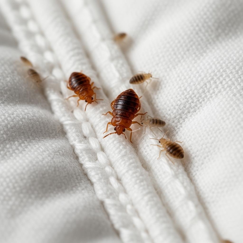 بق الفراش على خياطة المرتبة - مكافحة بق الفراش بالرياض