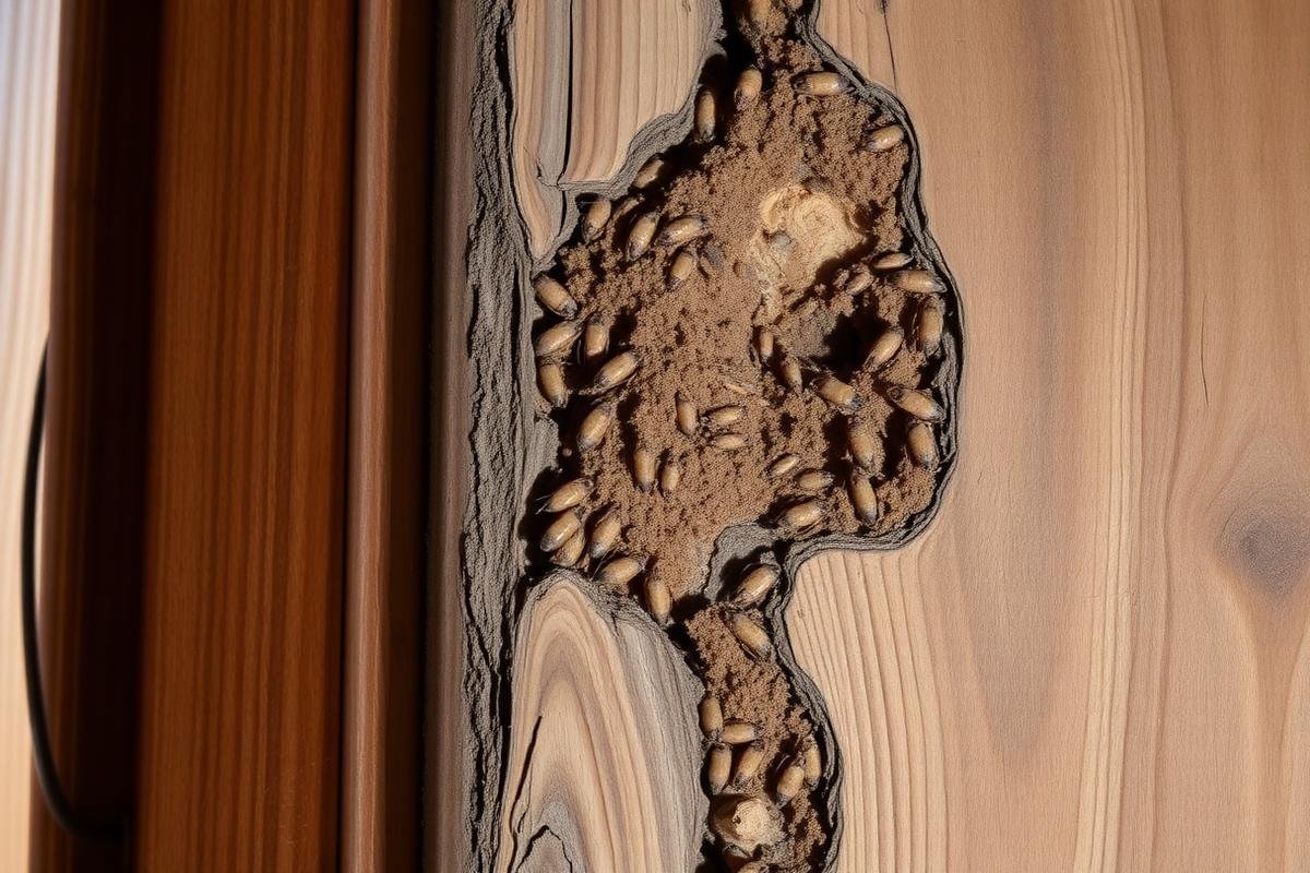 أضرار النمل الأبيض في الأخشاب