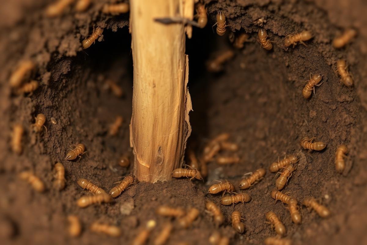 مستعمرة النمل الأبيض تحت الأرض