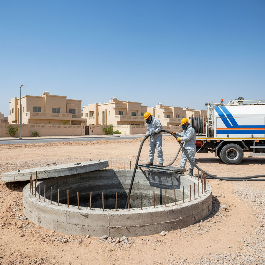 شركة تنظيف بيارات بالطائف 2026 | خبرة الخليج 3 تنظيف خزان صرف صحي بالطائف