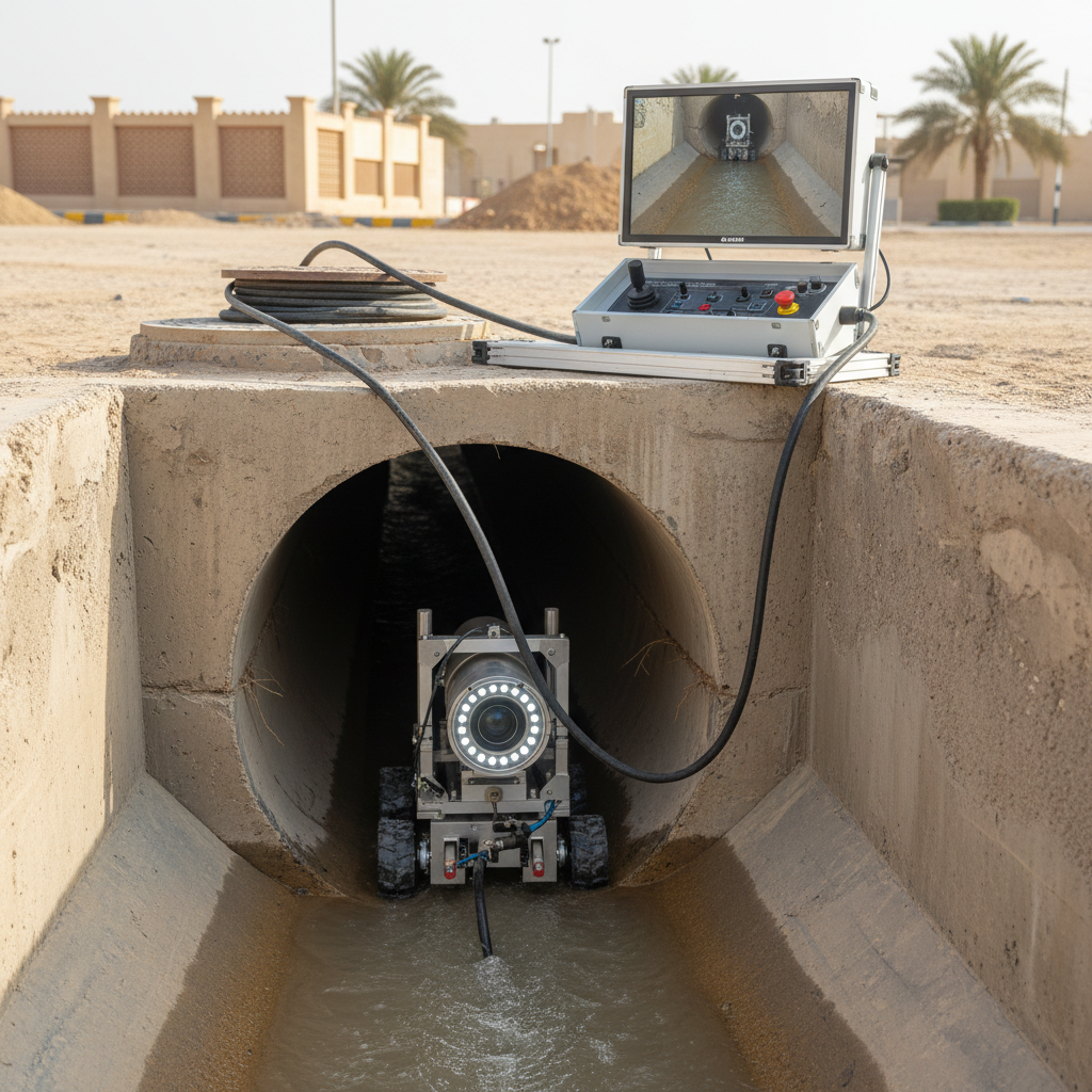 شركة تنظيف بيارات بالطائف 2026 | خبرة الخليج 4 فحص كاميرا مجاري بالطائف