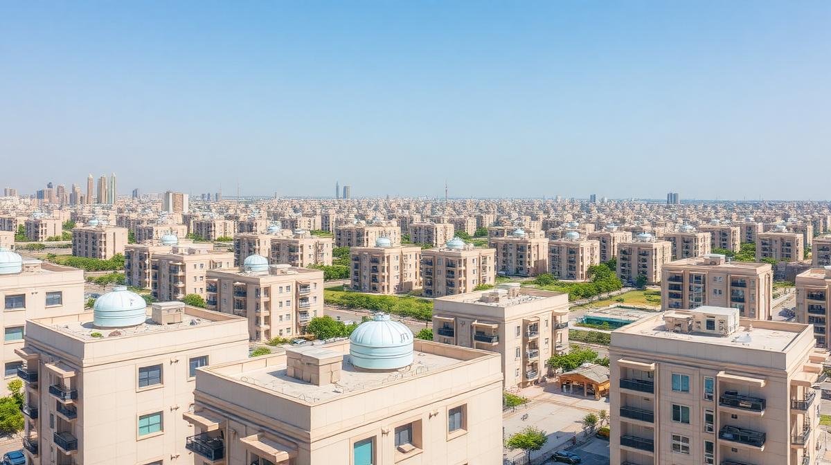 خزانات مياه على أسطح المباني بالرياض