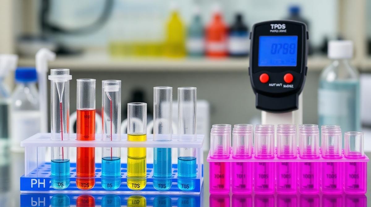 فحص جودة المياه بعد تنظيف الخزان