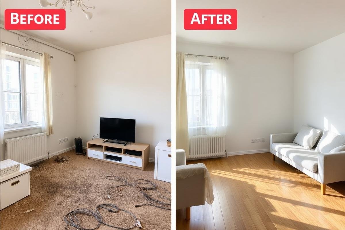 شركة تنظيف شقق بالرياض | بالبخار + تعقيم شامل - خبراء الخليج 2026 9 قبل وبعد تنظيف شقة بالرياض