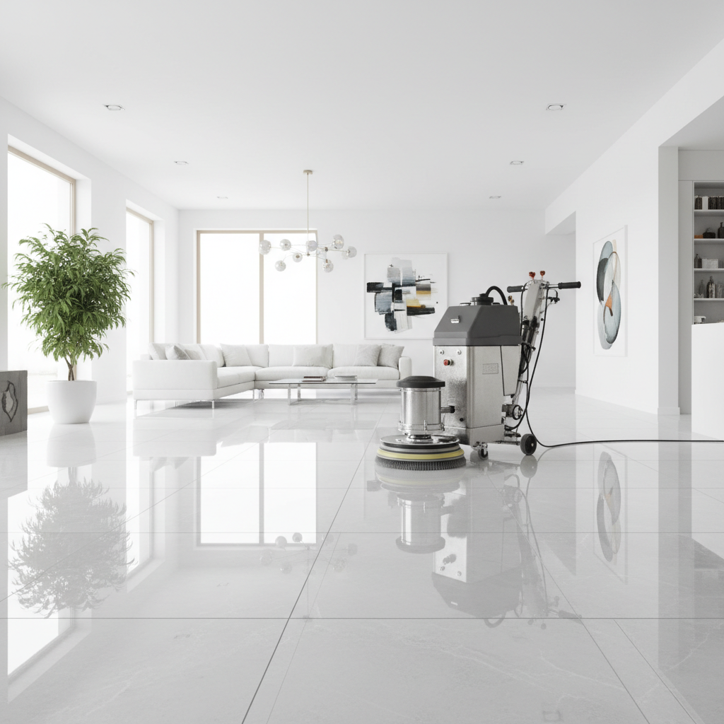 شركة تنظيف سيراميك بجدة | جلي وتلميع بلاط 2026 2 ماكينة جلي سيراميك احترافية - شركة تنظيف سيراميك بجدة خبراء الخليج