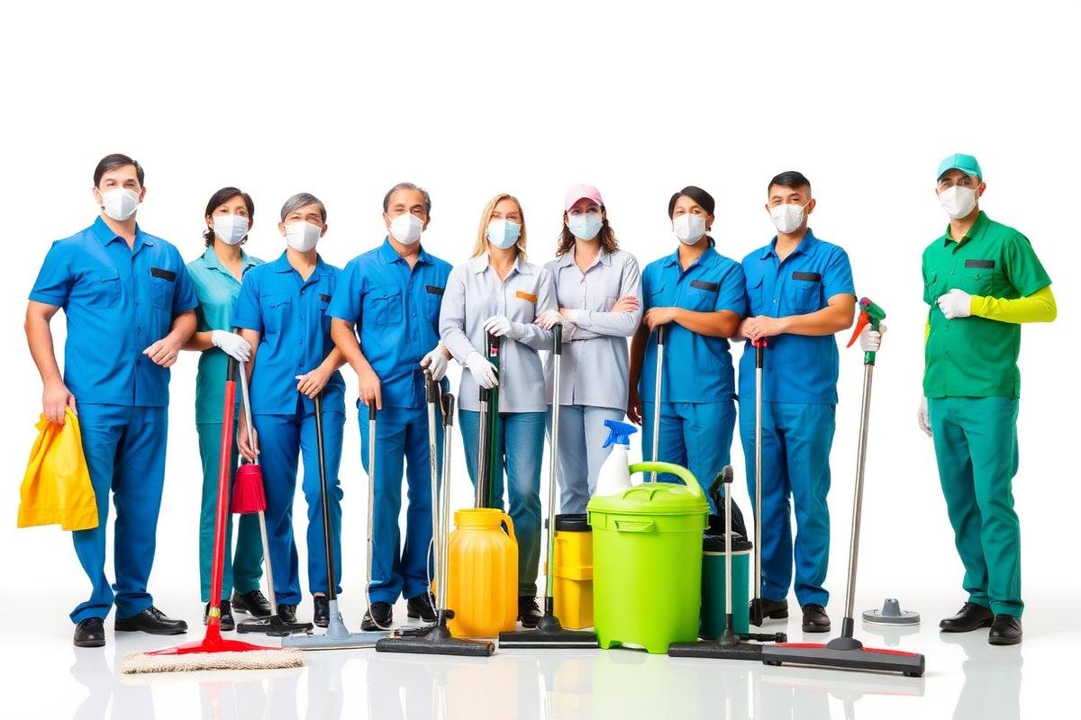 فريق تنظيف محترف بمعدات حديثة بجدة