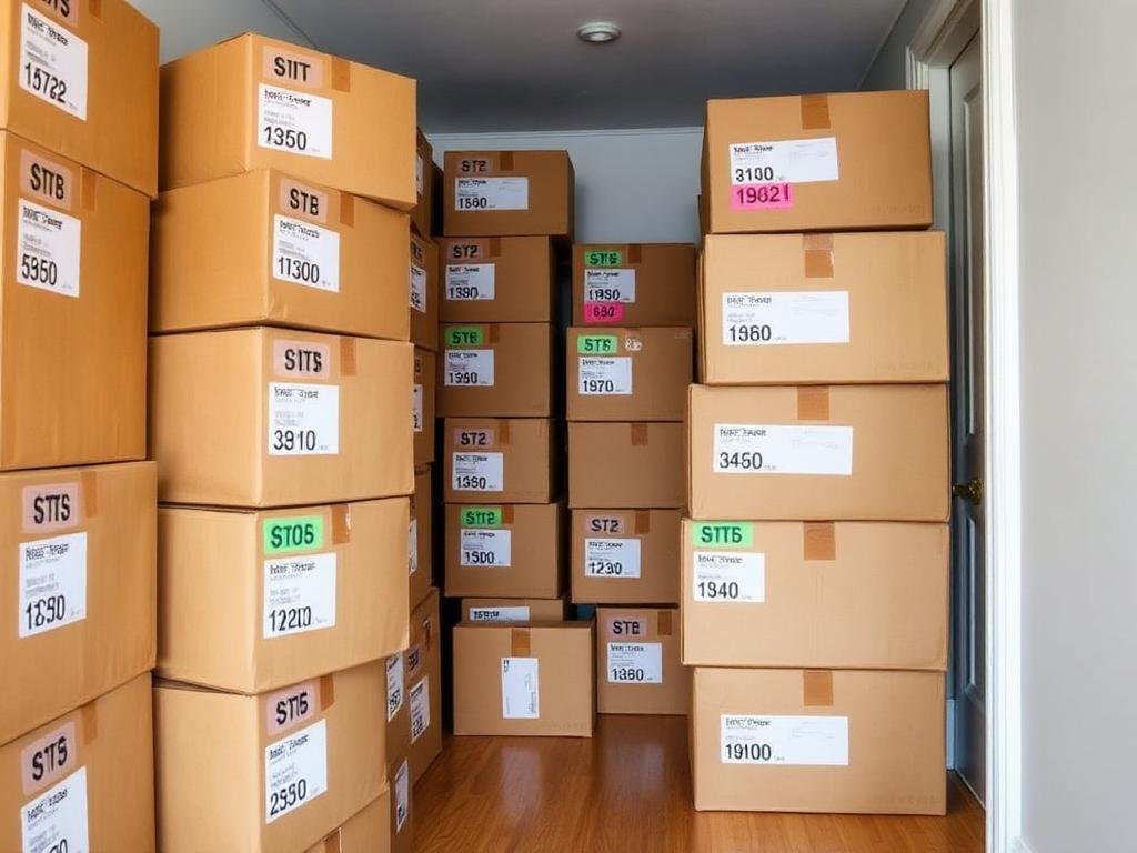 كراتين نقل عفش مرقمة ومنظمة