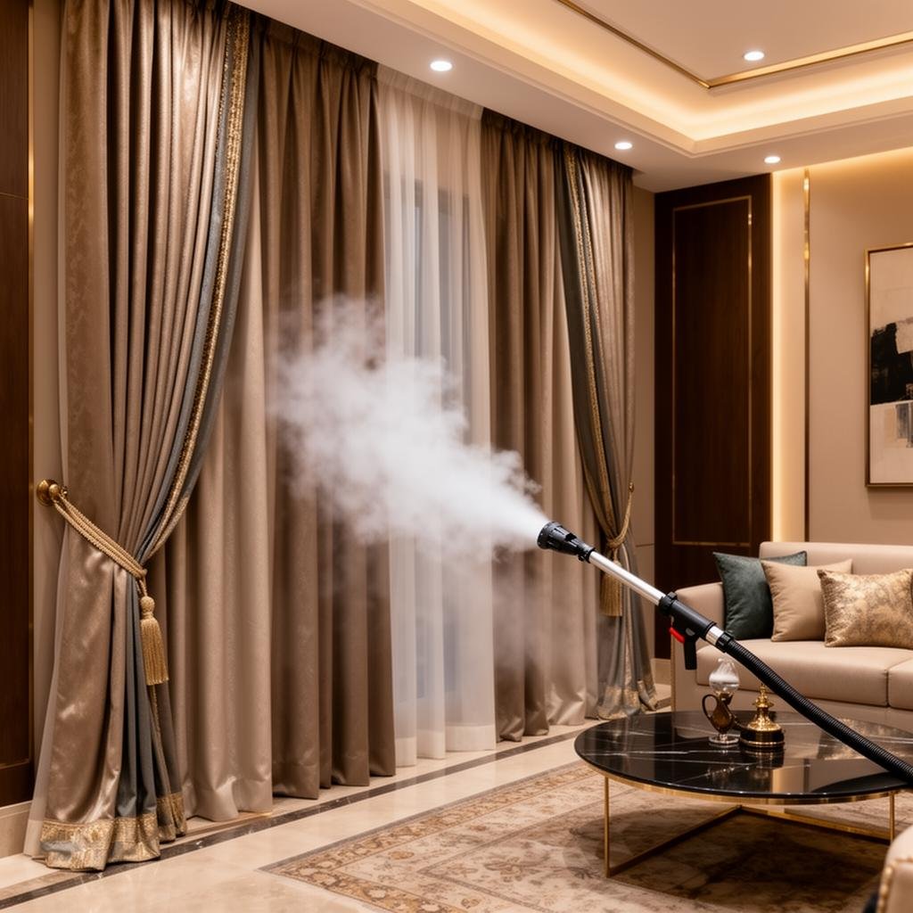 تنظيف ستائر بالبخار في مكانها بجدة - خبراء الخليج